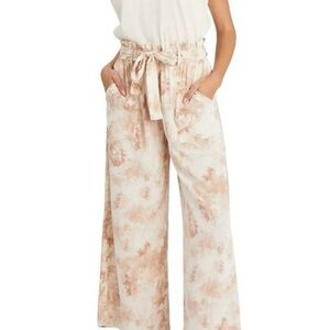 NWT Sanctuary Tie-Dye Wide-Leg Pants Women’s Size XL Beige & Pink Summer